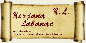 Mirjana Labanac vizit kartica